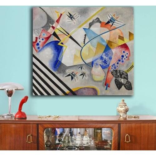 Large Size White Center by Kandinsky Oil Painting Wall Art Paintings Picture Paiting Canvas Print Home Decor Print Painting