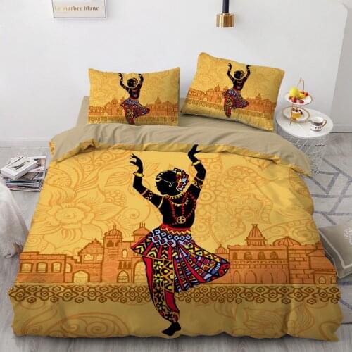 Classic Bed Linen 3D India Bedding Set Duvet Cover Set Quilt Covers Sets Comforter Case King Queen Full Twin Size Bed Linen