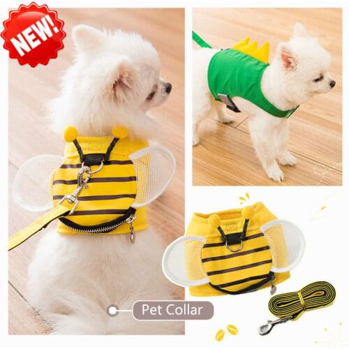 Soft Pet Dog Harnesses Vest No Pull Adjustable Dog Collar Puppy Cat Harness Leash Set For Small Medium Dogs Breathable Coat
