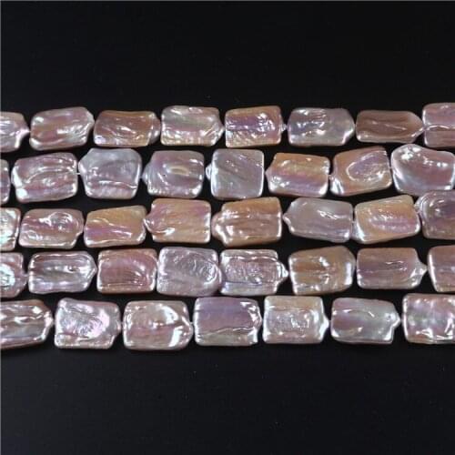 Big size 20*30mm square shape natural freshwater pearl for jewelry making