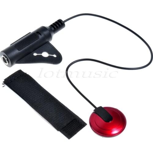 1Pcs Upgrade Piezo Contact Microphone MIC Pickup 1/4' Jack with Cable MIC Pickup plug in amp For Guitar Violin Banjo Ukulele