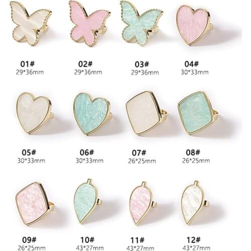 Various Shapes Resin Stone Palette Gel Polish Pallet Mixing Drawing Paint Plate Pad Display Shelf DIY Manicure Polish Gel Tools