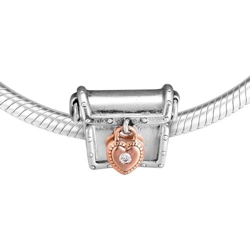 Fits for Pandora Charms Bracelets 2019 Signature Club Rose Beads With Clear CZ 100% 925 Sterling Silver Jewelry Free Shipping