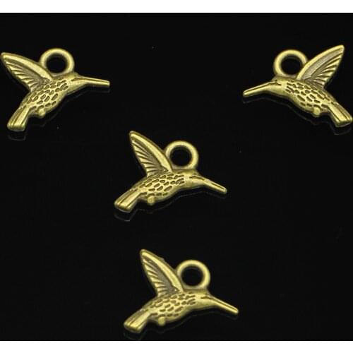20pcs Antique Style Bronze Color bee bird Pendants Findings Charms 19*15mm