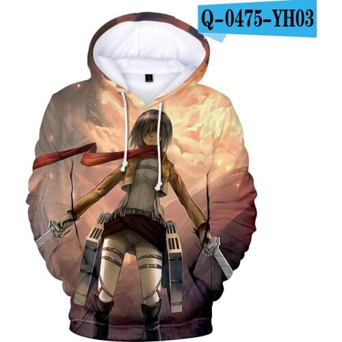 Popular Autumn Winter Clothes Attack on Titan 3D Hoodies Sweatshirts Fashion Cartoon Men/women Hoodies Pullovers Loose Oversized