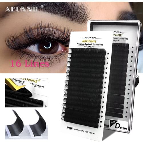 Abonnie Eyelashes Extension Vendor Korean 8-18mm Eyelash Extensions Private Label Mink C/D Lash Extensions