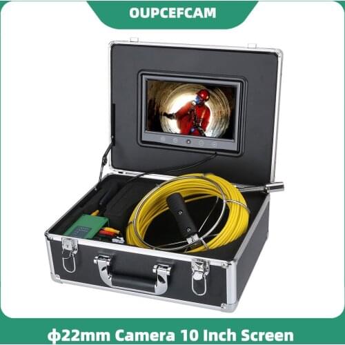 Industrial Drain Pipe Sewer Inspection Endoscope System 22mm IP68 Waterproof 1000 TVL Camera With 6W LED Lights 10 Inch Monitor