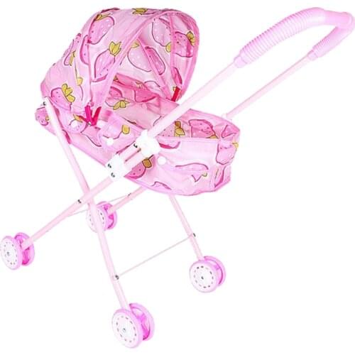 Pink Doll Outdoor Baby Buggy Stroller Child Push Cart Stroller Doll
