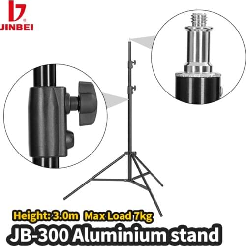 JINBEI JB-300 Aluminum Photography Tripod Photo Studio Shooting Equipment Flash Stand 3/8" Universal Adapter Max Load 7kg