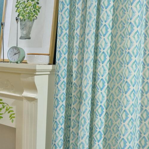 Modern Curtain For Living Dining Room Bedrooms Simple European Polyester Cotton Printed Curtain Screen Product Customization