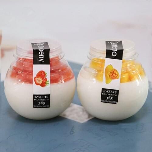 25pcs High quality PET ice milk yogurt jelly pudding takeaway packaging cups handmade diy dessert decor plastic cup with lid