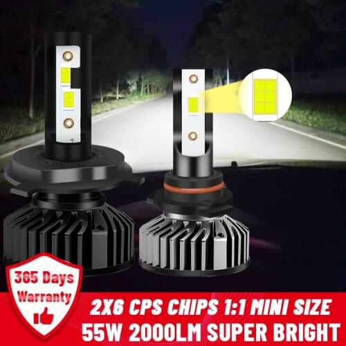 Carshark H4 Led Headlight Bulbs 20000Lm Turbo H1 H11 H7 Car Lights Ice 24V 9005 Hb3 9006 Hb4 H8 H9 Fog Lamps 4300K 6000K 8000K