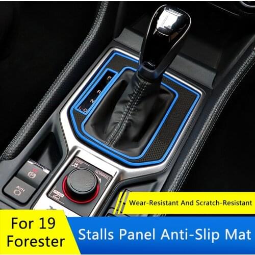 TAJIAN Latex Car Styling Center Console Gear Shift Knob Sticker Panel Cover Frame Trim For Subaru Forester 2019 2020 2021