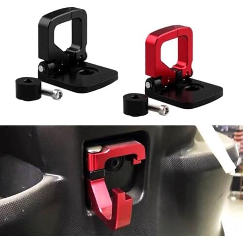 Universal CNC Aluminum Alloy Black Red Motorcycle Modified Square Helmet Hook Hanging Accessories