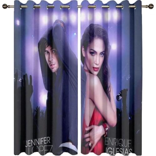 Enrique IglesiasPrinted Window Curtains for Living Room Bedroom Custom Window Treatment Room Darkening Drapes kitchen Curtain