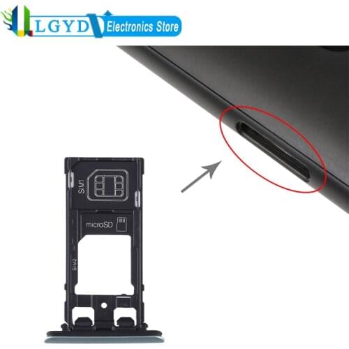 2 SIM Card Tray + Micro SD Card Tray Holder Replacement for Sony Xperia XZ2 Compact Phone Spare Parts