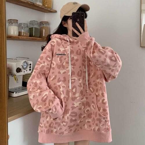 2021 New Women with Hat Hoodies Student Letter Fashionable Chic Casual Thicker Plus Velvet Feminino Sweatshirts Loose Hot Sale