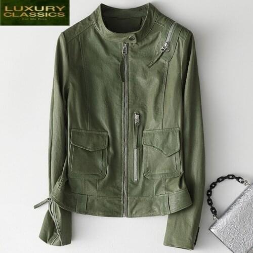 Female Natural Sheepskin Coat Autumn Spring Coats Korean Streetwear Genuine Leather Jacket Women Real Leather Jackets Y06