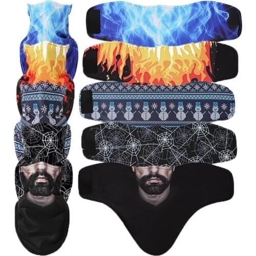 Winter Ski Bib Cycling Headwear Fleece Neck Warmer Bandana Caps Running Mask Bicycle Bandana Sports Scarf Face Mask Headband