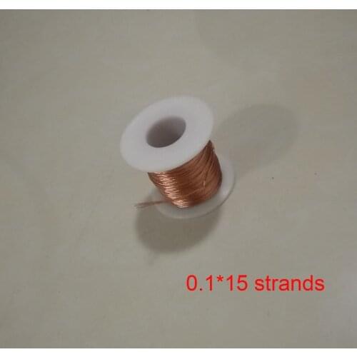 0.1mm*15 Strands Polyurethane Enameled Copper Wire Multi-strand Litz wire
