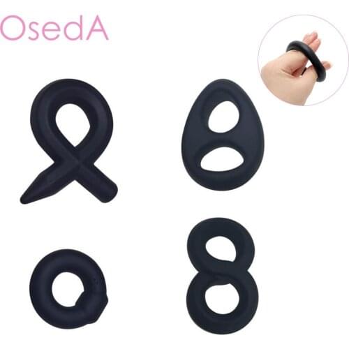 4 Types Delay Ejaculation Reusable Men Cock Ring Penis Rings Time Lasting Penis Erection Stretcher Adult Game Erotic Sex Toys