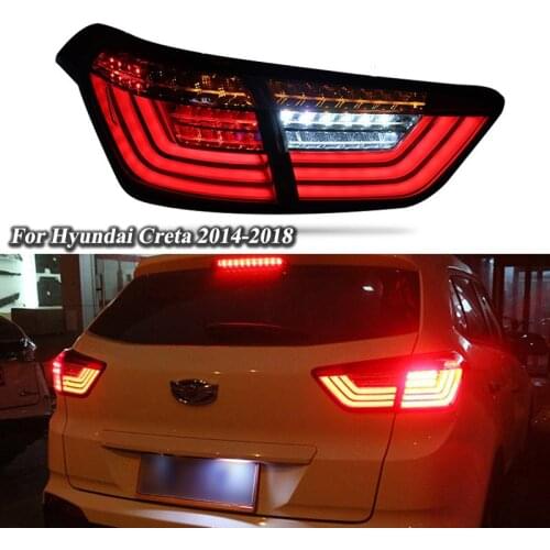 DNO Car LED Taillight For Hyundai Creta 2014 2015 - 2017 2018 12V Rear Running Lamp Brake Reverse Dynamic Turn Signal Taillamp