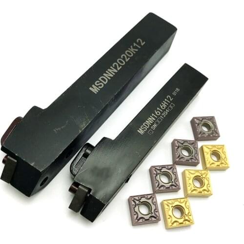 MSDNN1616H12 MSDNN2020K12 MSDNN2525M12 External Turning Tool Holder+Carbide Inserts SNMG120404 turning insert CNC lathe tool set