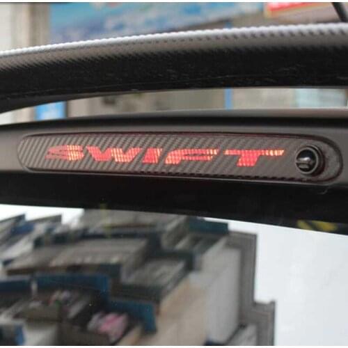 Additional Brake Light Sticker Decorative Carbon Fiber High Mount Stop Lamp Cover Special Designed for Suzuki Swift Car Styling