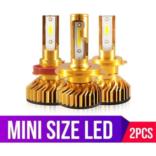Factek Super Mini Size 12V H1 Led H7 H4 H11 H8 Car Headlight Bulbs 12000LM Auto 9005 HB3 9006 HB4 SMD Chip Automobiles Headlamp