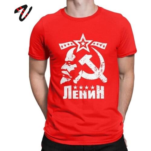 Tshirt Vladimir Ilyich Lenin Men T Shirts Newest CCCP USSR T-Shirt Bolshevik Revolution Clothes Communism Marxism Socialism Tees