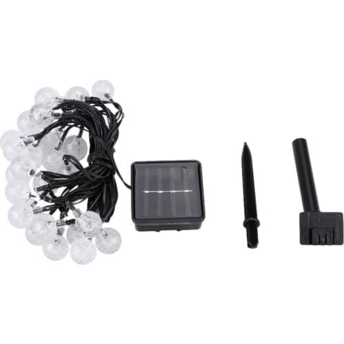 Solar Powered 30LED Globe Balls String Lights Home Garden Yard Party Lamp Decor 6.5m Solar String Light With 30 Bulbs