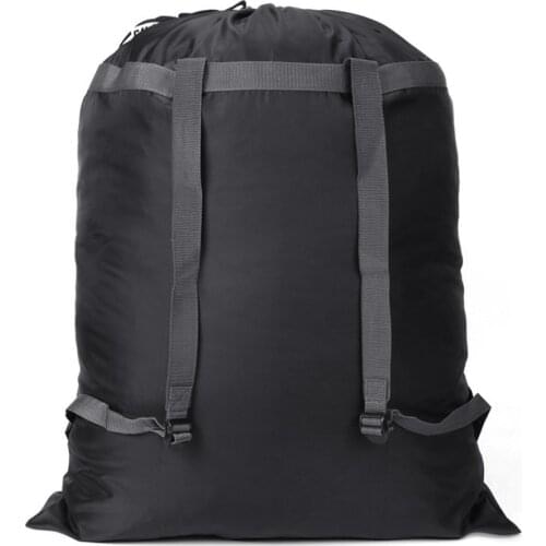 Hot Sale Large Laundry Bag Heavy Duty Polyester Washing Backpack with 2 Adjustable Shoulder Straps for School Camping Dropship