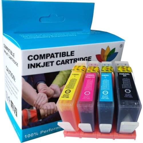 4x Compatible ink cartridge for HP 364 hp364 364XL Photosmart 5510 7510 5520 B109a B109c B109a Officejet 4610 4620 4622 Printer