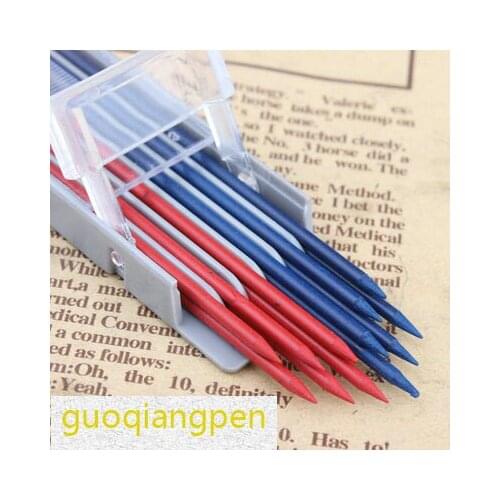 Wholesale 10 sets 2.0mm Mechanical Pencil refill red / blue Lead Refills, Colored pencil lead+ free shipping