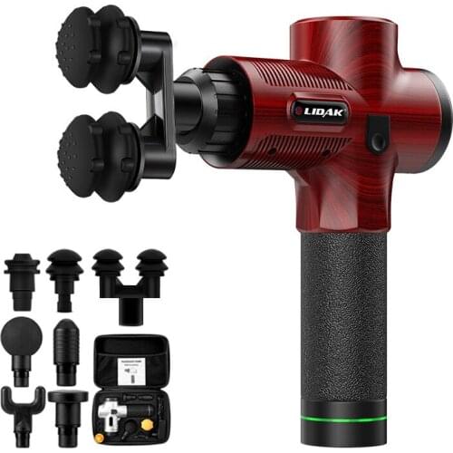 High Power Fascia Gun Muscle Double-Headed Massager Fitness Massager Electric Impact Gun Vibration Relaxation Gun