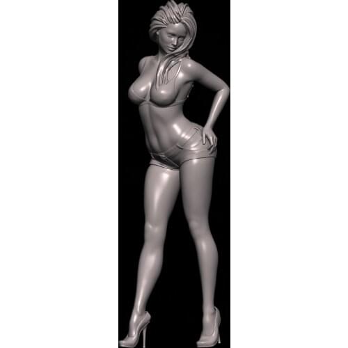 1/24 75mm 1/18 100mm Resin Model Kits Beauty Girl Unpainted No Color RW-167