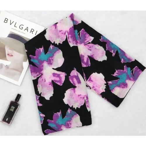2020 New Cotton Ombre Flower Print Scarves And Shawls Long Soft Floral Pattern Scarf Wrap Hijab Free Shipping