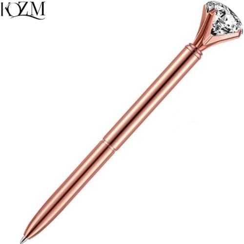 Cute Gem Ballpoint Pen Crystal Glass Diamond Metal Ballpoint Beautiful Gift Pen
