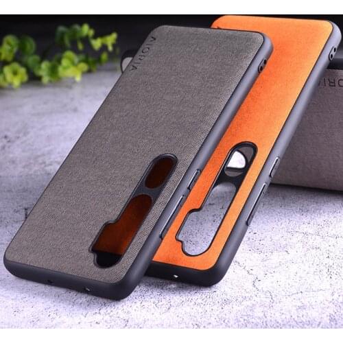 Textile case for Xiaomi Mi note 10 pro Hard PC + Soft TPU + Textile skin covers coque fundas for mi note 10 pro