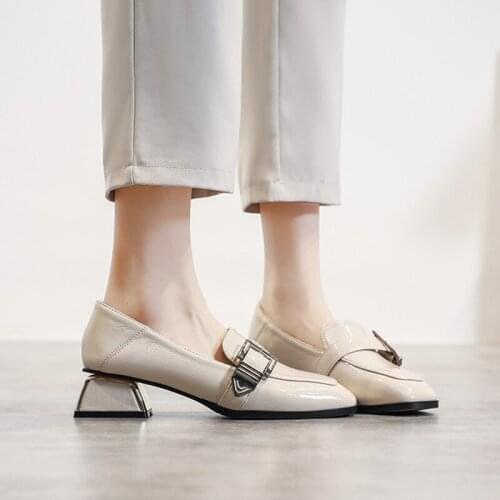 Women Pumps Chic Strange Heel Ladies Office Casual Shoes Slip-on Butterfly-knot Lacing High Heel Shoes Female