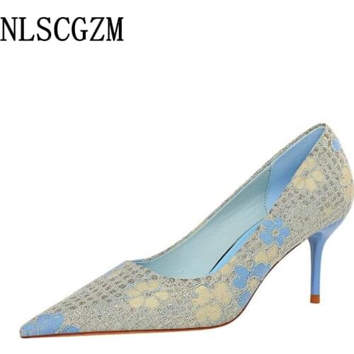 Red Heels Bling Pumps Women Shoes Wedding Shoes for Women Bride Office 2021 Shoes for Women 2021 High Heels Zapatillas De Mujer