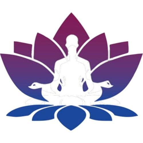 Yoga Lotus Low Sticker Laptop Vinyl Notebook Car Pride Support Packaging Accessories Decorative Decal