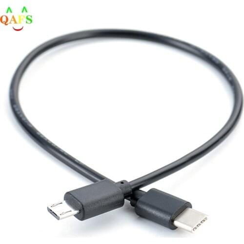 High Quality Type C Male to Micro USB Male Sync Charge OTG Charge USB-C Cable Cord Adapter 30cm