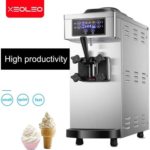 XEOLEO Commercial Ice cream machine High productivity single flavor soft ice cream maker Stainless steel with Pump&Fresh keeping