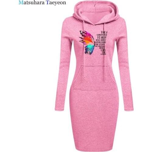New Fashion Colorful Butterfly Print Pink Dresses Women Plus Size Wome Harajuku dress Cotton Funny dresses for women