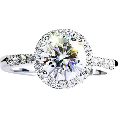 Real Sterling Silver 925 Rings for Women Luxury Sparkle Engagement Wedding Party Elegant Exquisite Jewelry Gift Original Design