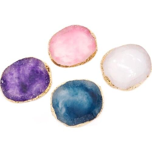 1Pcs Resin Stone Nail Color Palette for False Nail Tips Drawing Nail Color Mixing Palette Polish Gel Showing Shelf Manicure Tool