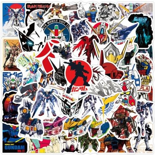10/30/50 pcs Anime Gundam Warrior Graffiti Cartoon Stickers Waterproof Kids Toy Laptop Motorcycle Skateboard Car Phone Sticker