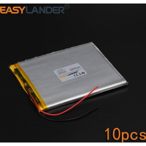 10pcs/Lot 3.7V 4200mAh Rechargeable li Polymer Li-ion Battery For Bluetooth Notebook E-Book Power Bank Portable Consumer 5076100