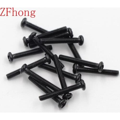 1000pcs M1.2*3/4/5/6 steel with black phillips pan round head machine screw